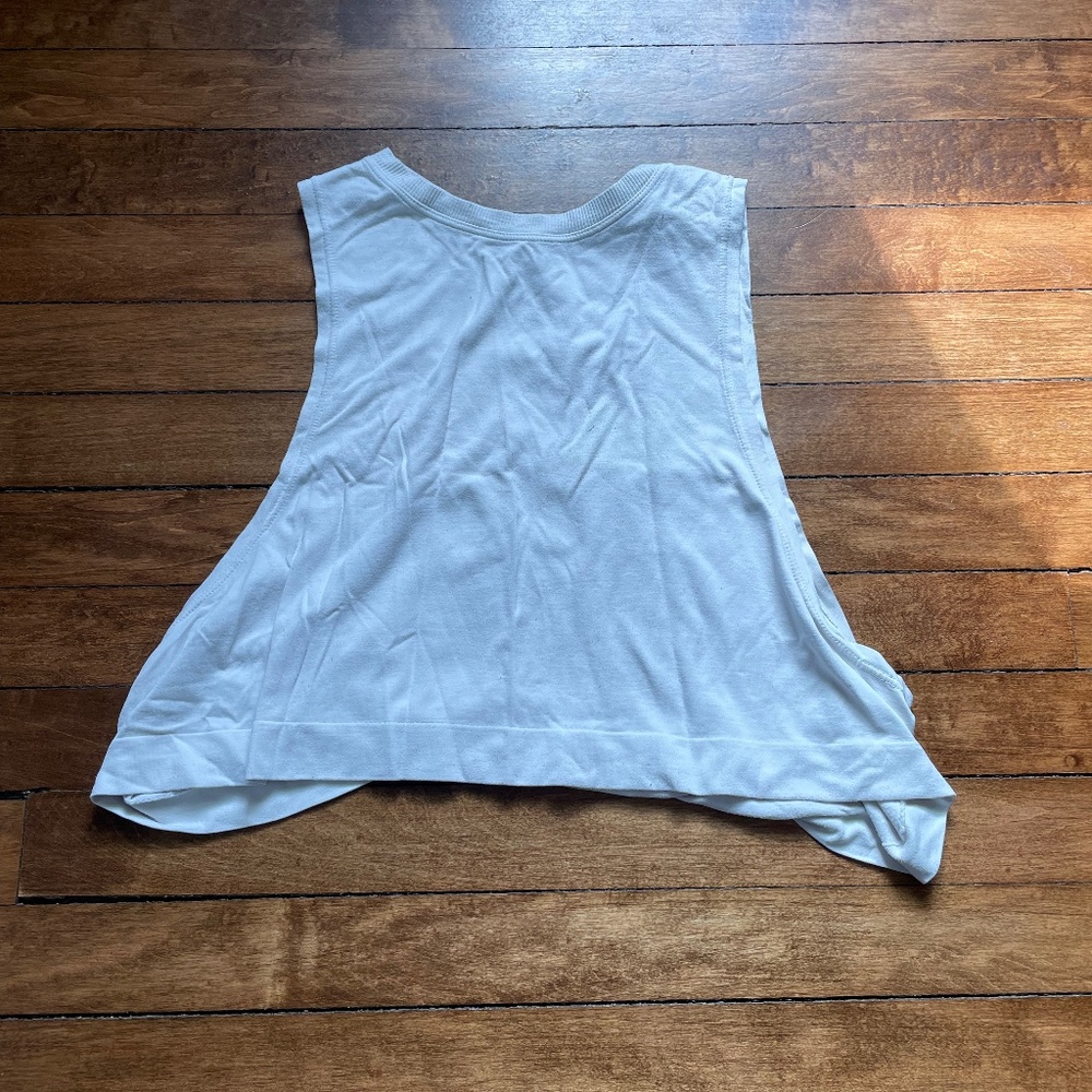 Avocado High Neck Cropped Muscle Tee